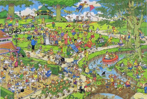 Jan van Haasteren: En tur i parken - 1000 brikker (3)